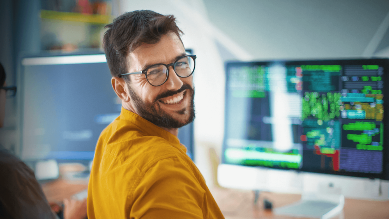 Developer Smiling